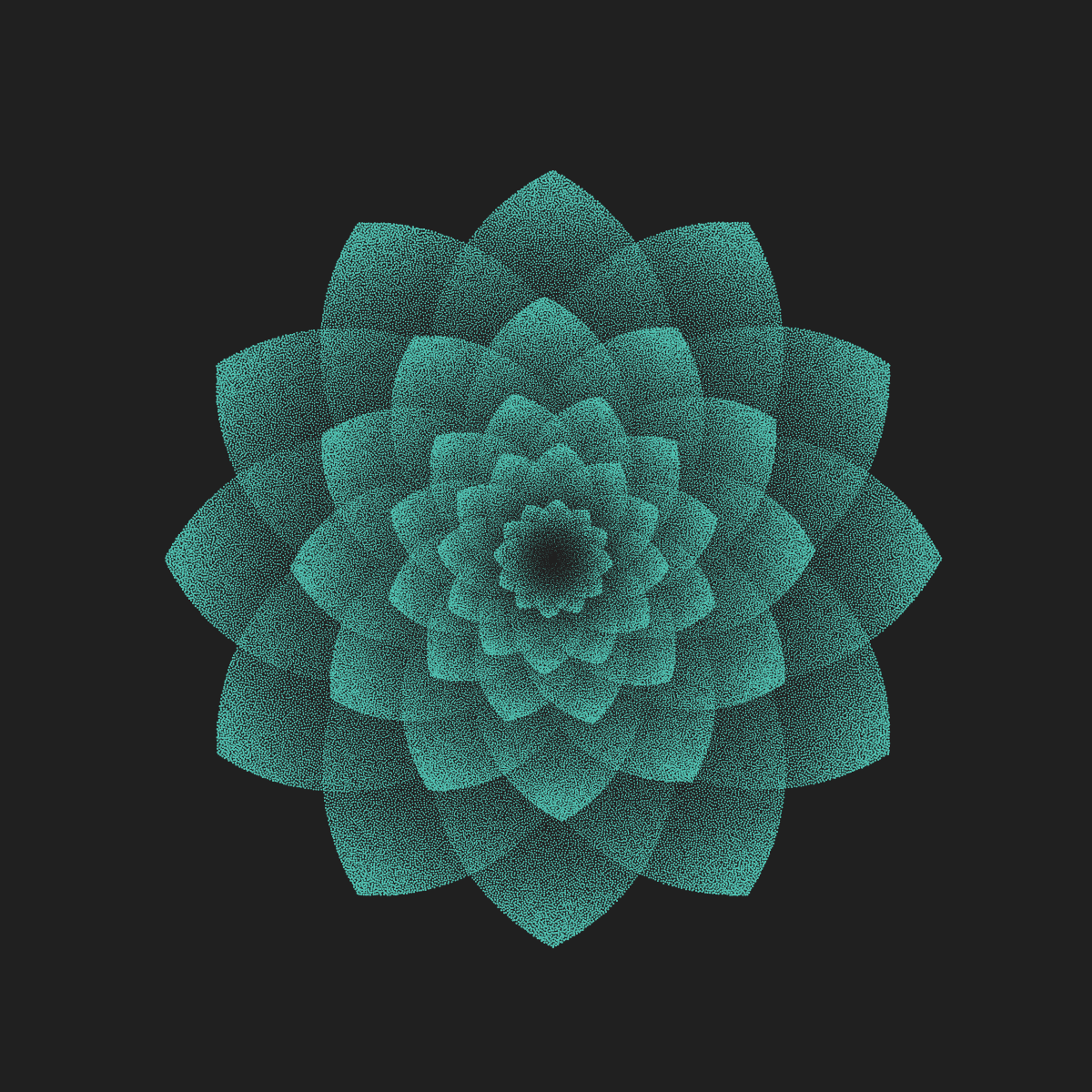 Create a fractal stipple flower in Illustrator