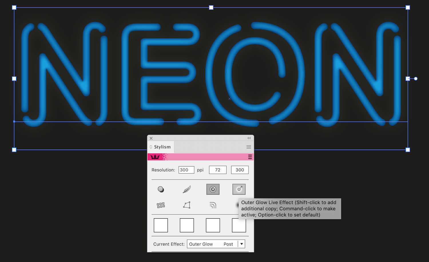 Create Neon Text Effect With Stylism And Adobe Illustrator