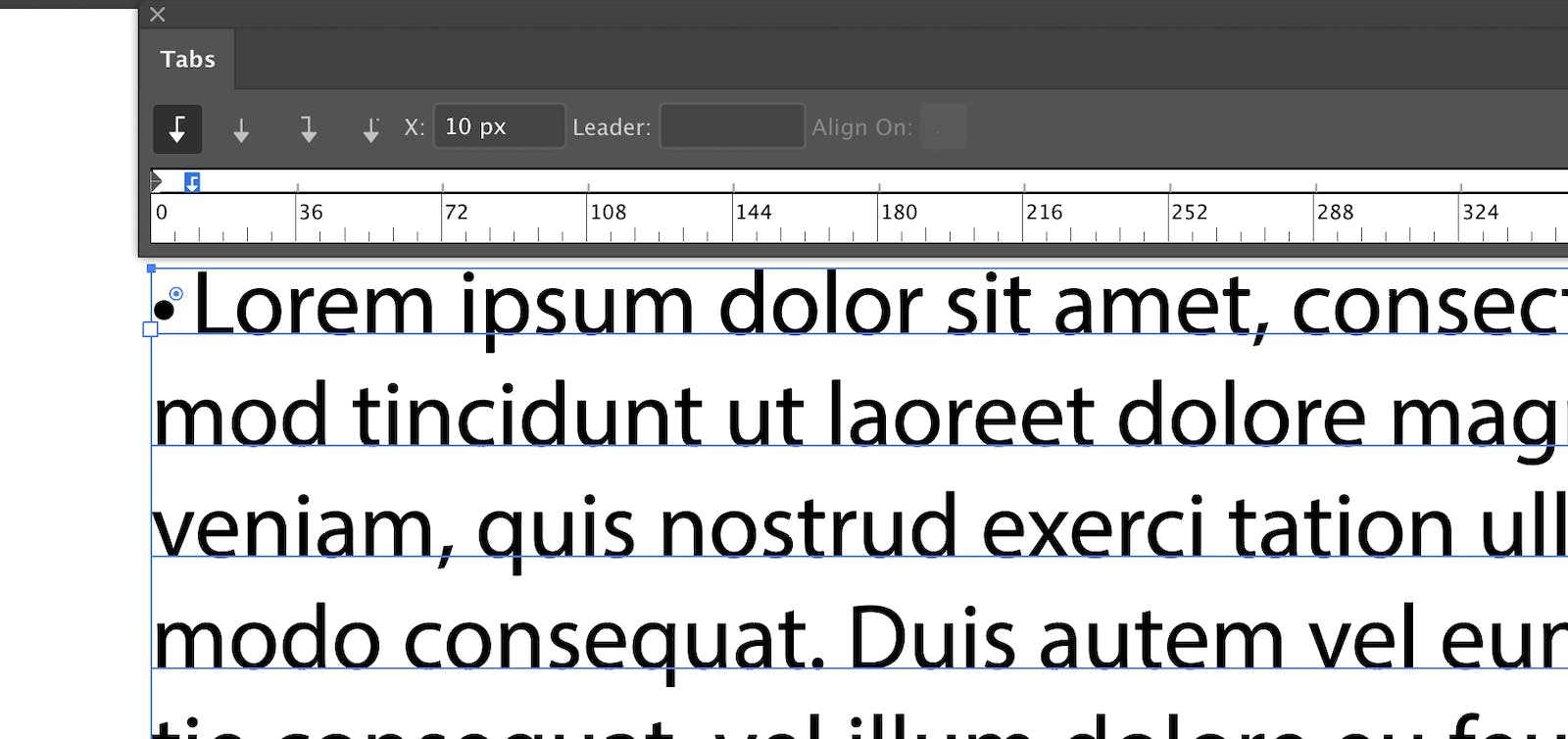How to add bullet points to text in Adobe Illustrator