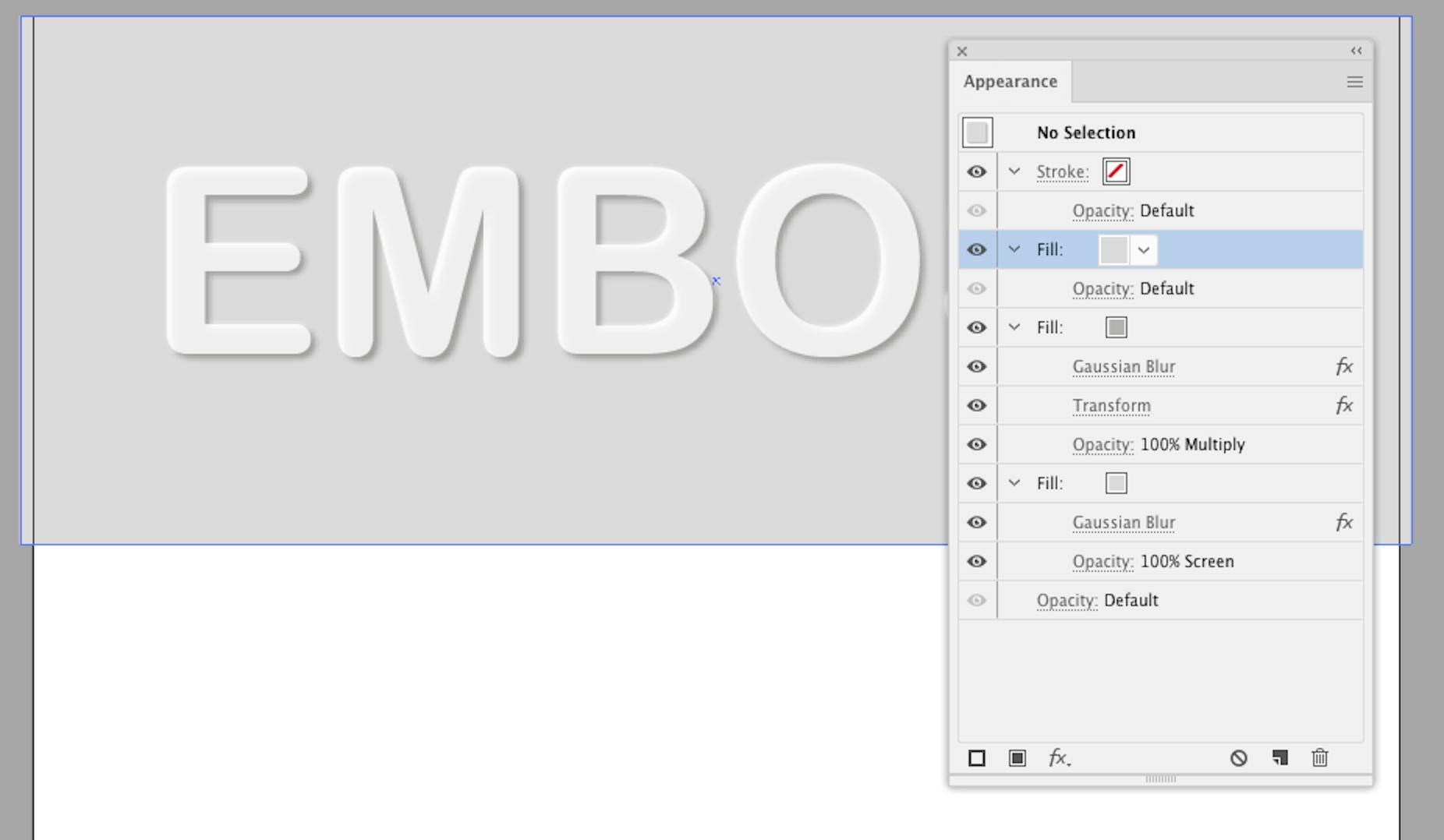 How to create bevel & emboss text effects in Illustrator