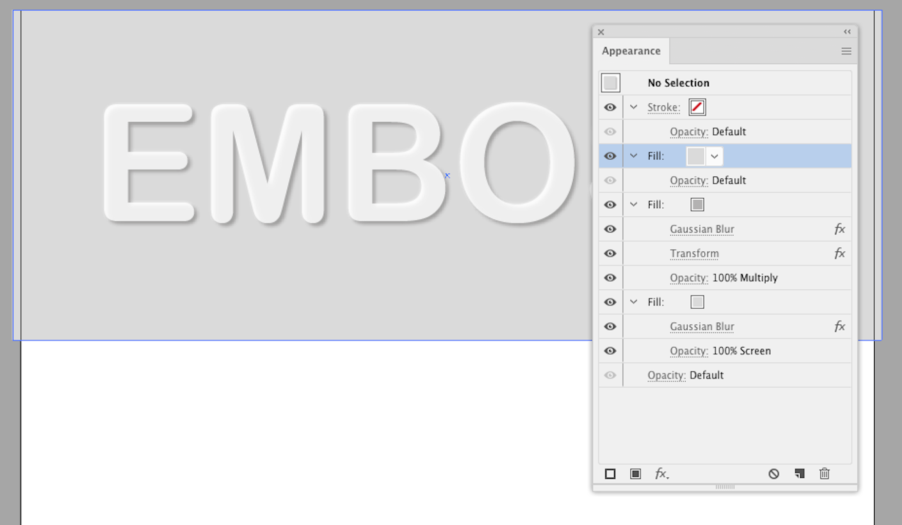 How to create the bevel & emboss effects for editable text in Adobe