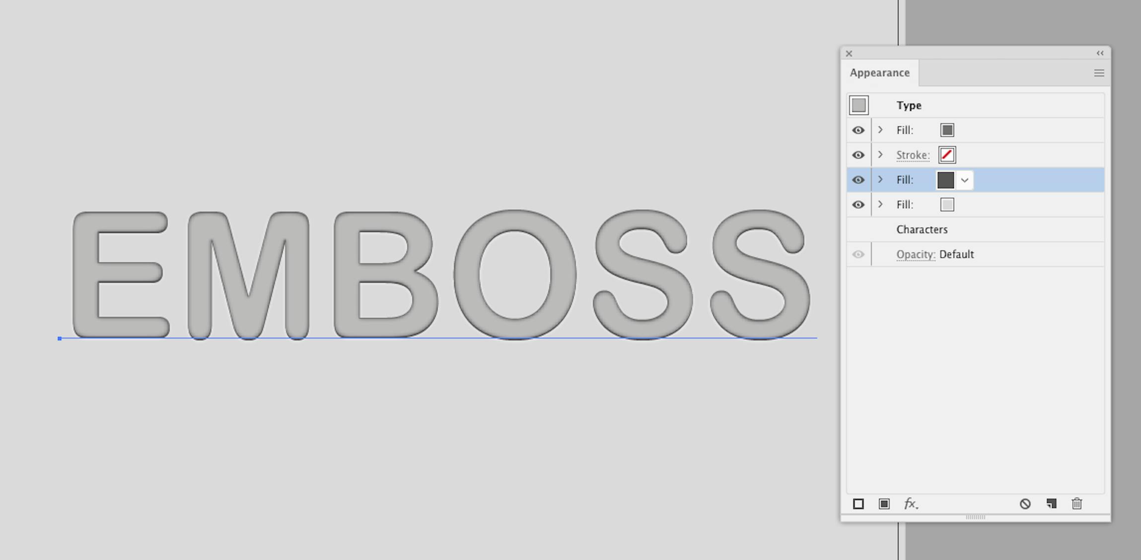 How to create bevel & emboss text effects in Illustrator