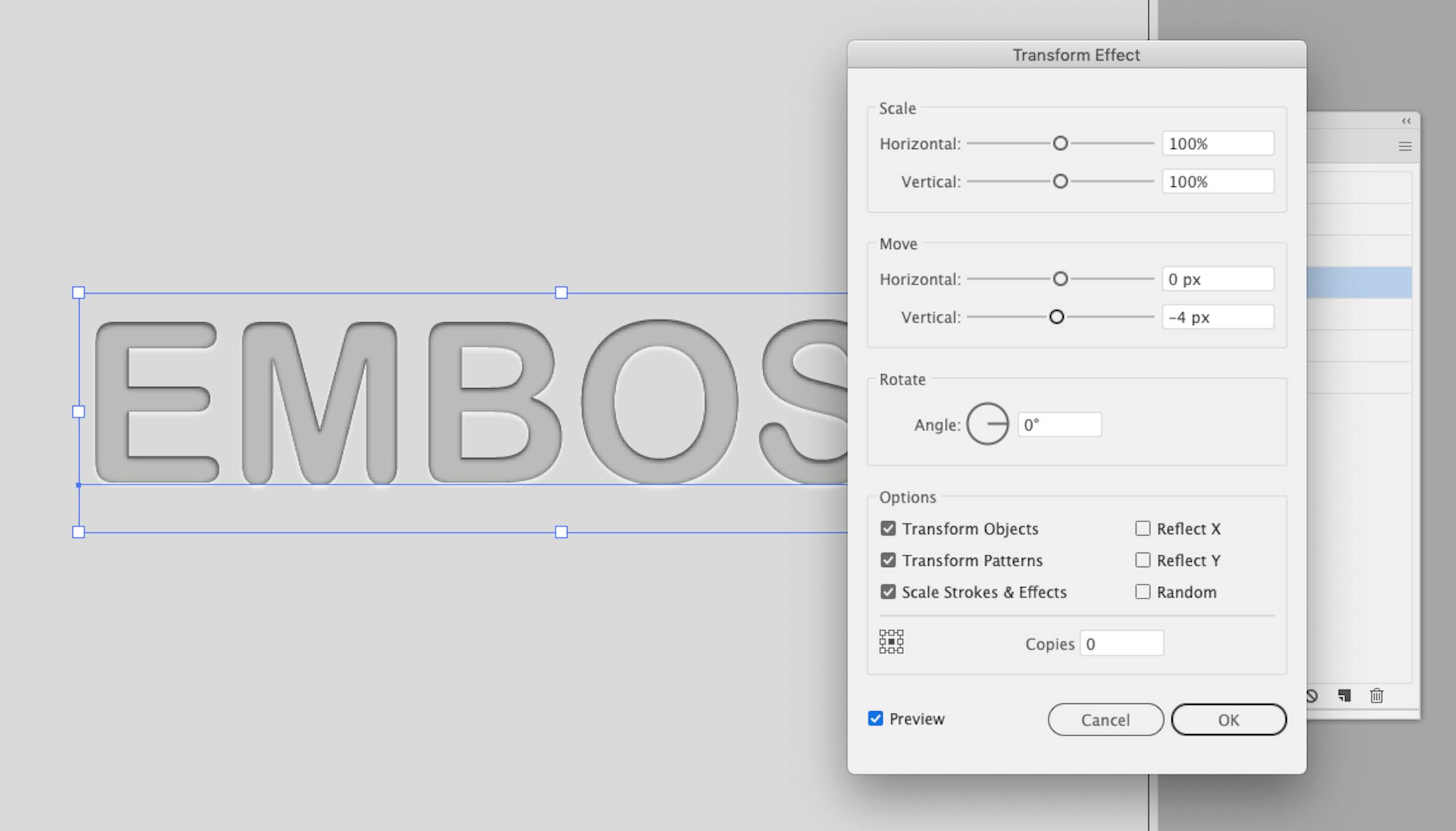 How to create bevel & emboss text effects in Illustrator
