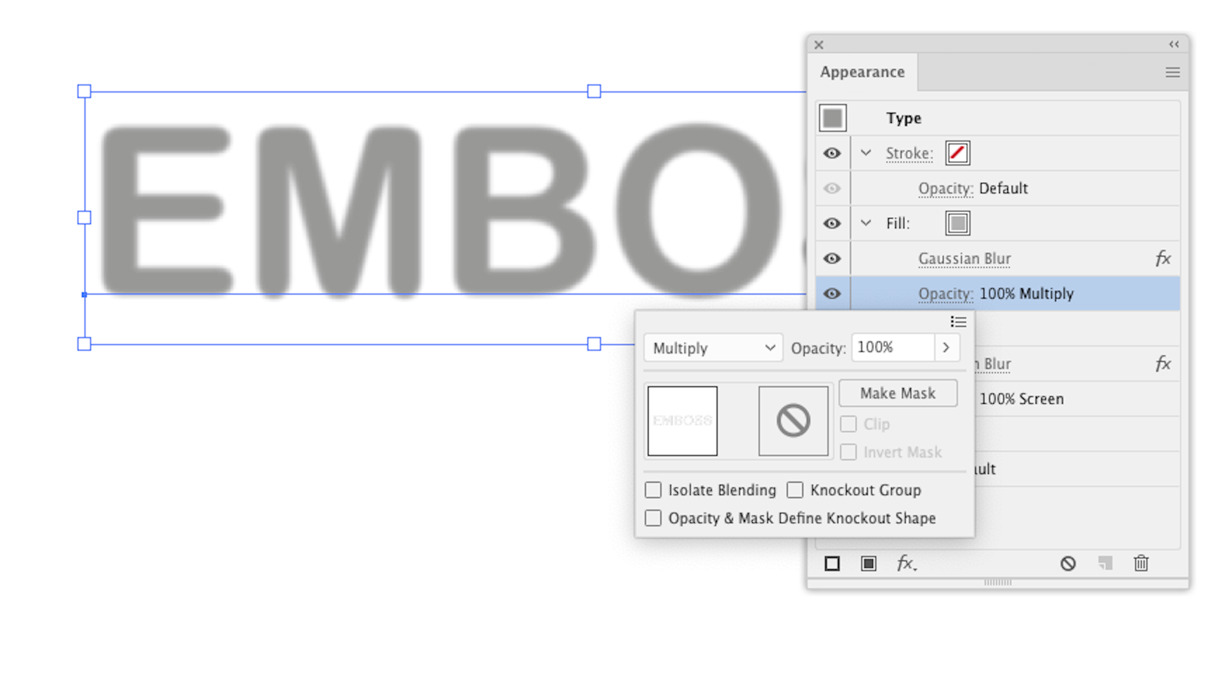 How to create the bevel & emboss effects for editable text in Adobe