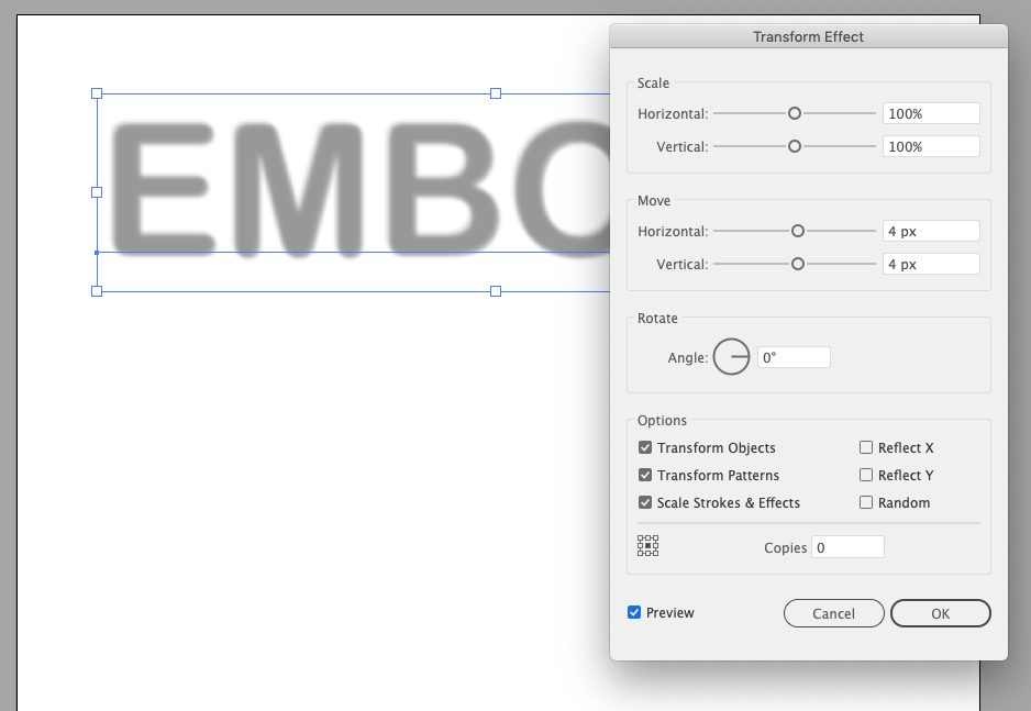 How to create bevel & emboss text effects in Illustrator