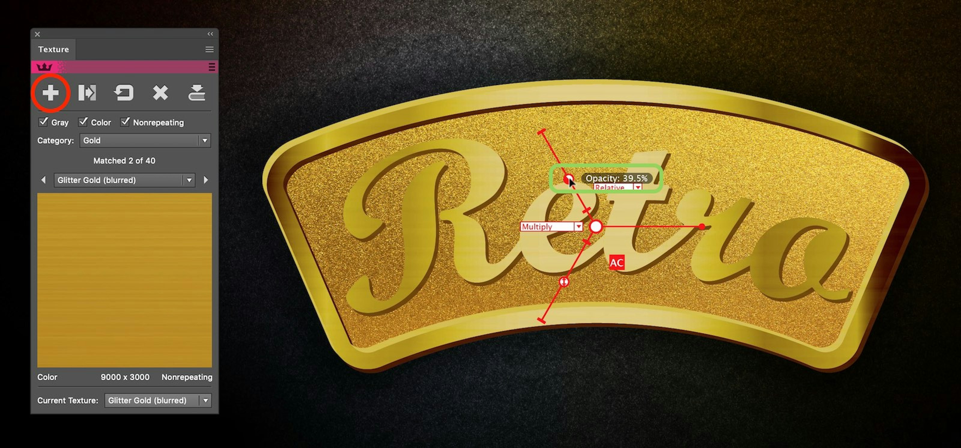 How to create a gold glitter texture in Adobe Illustrator Astute Graphics