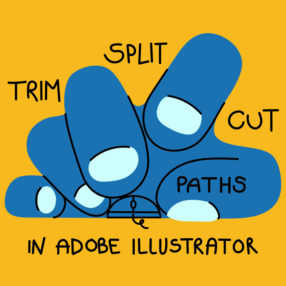 How to cut, split, and trim paths in Adobe Illustrator (Fast + Clean)