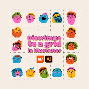 Distribute objects to a grid in Adobe Illustrator