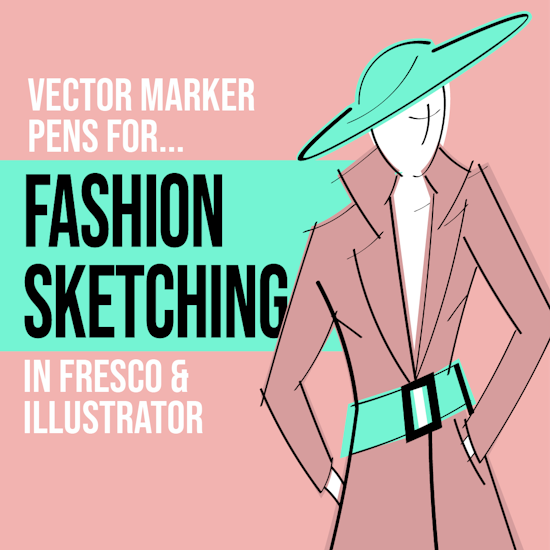 How you can draw a fashion sketch with vector marker pens in Adobe Illustrator