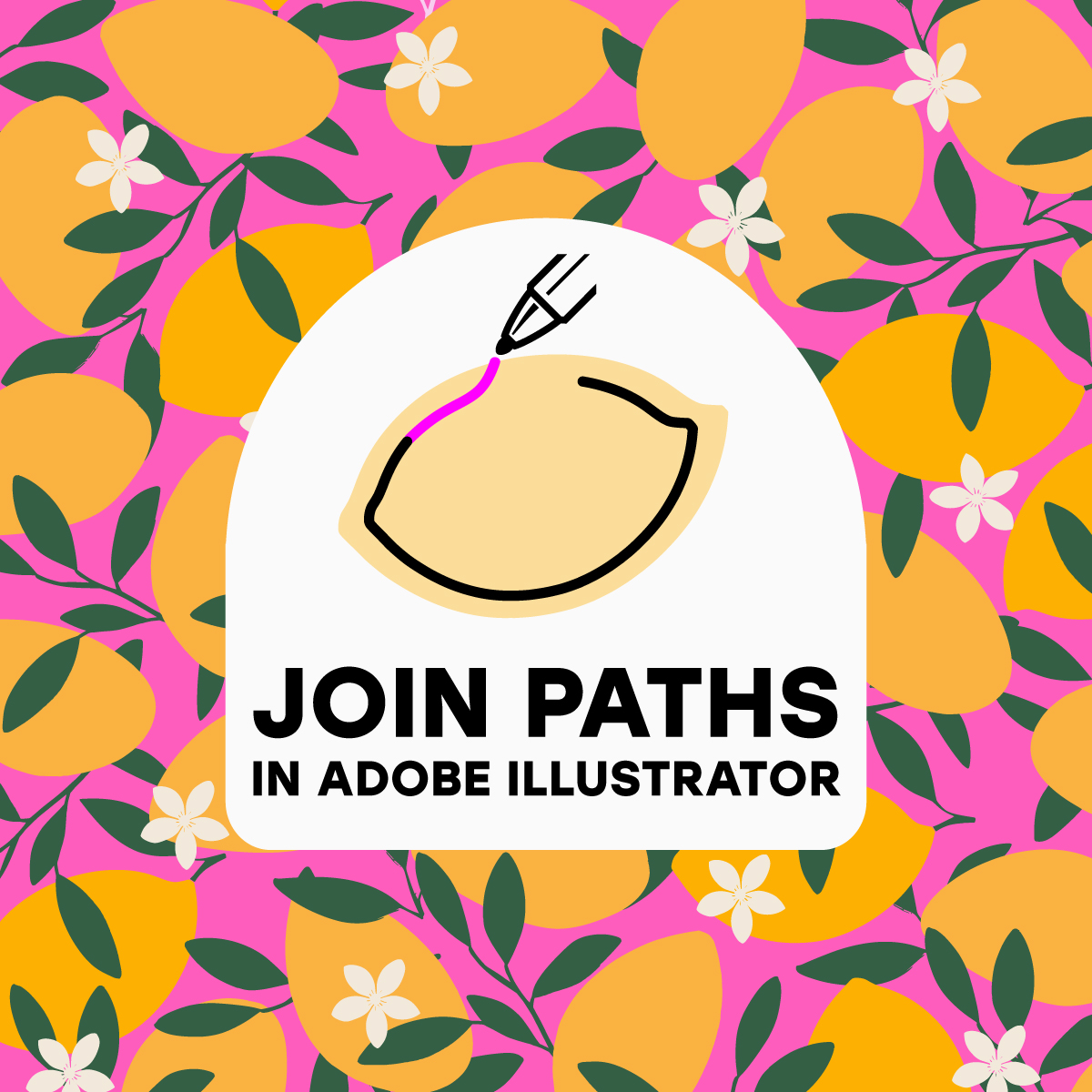 How to join paths in Adobe Illustrator (Quick + Easy)