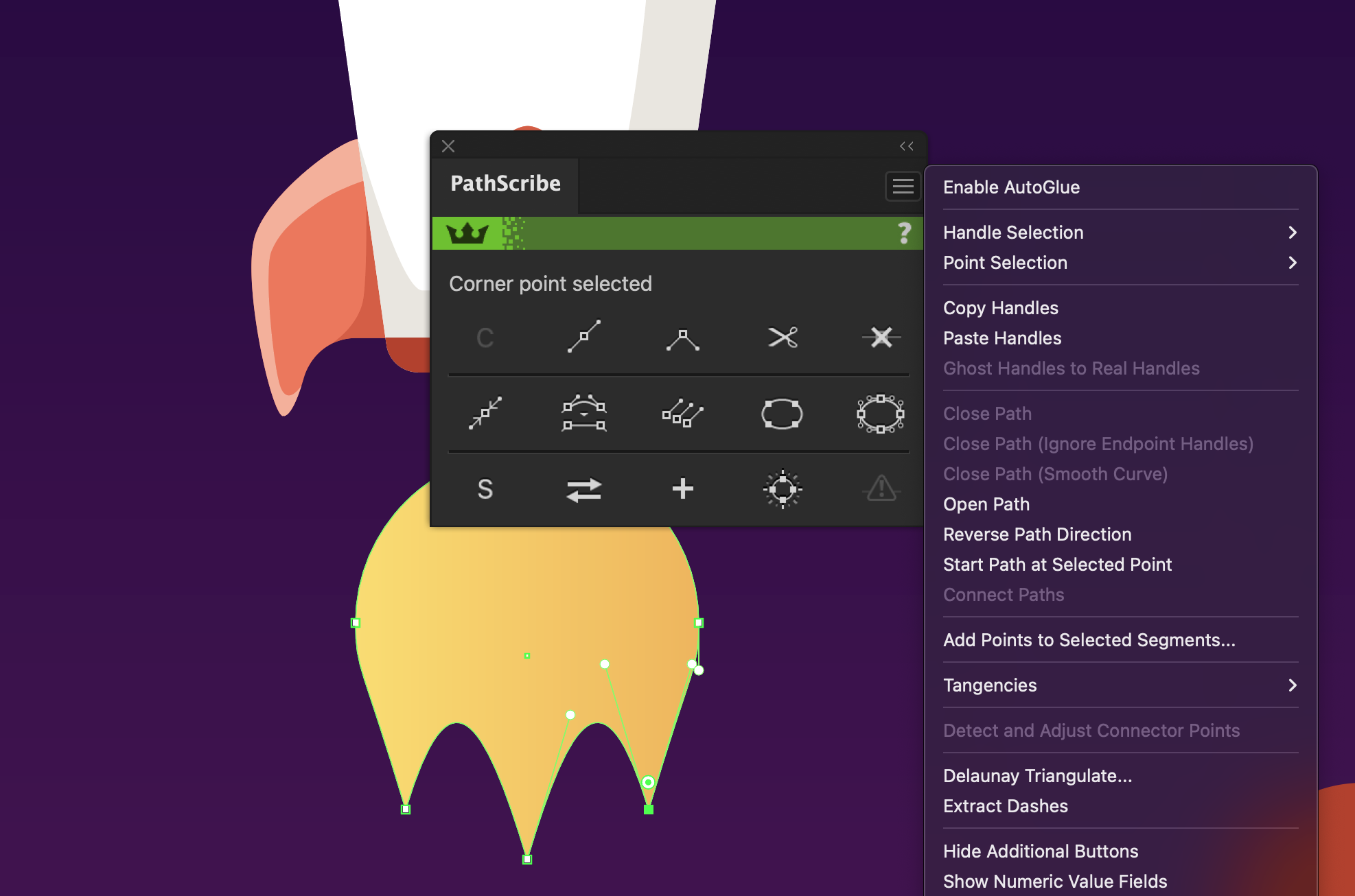 How to duplicate handles in Adobe Illustrator