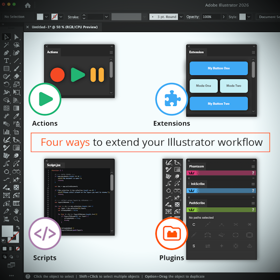 Adobe Plugin vs Extension vs Script vs Action Set: What’s the difference?