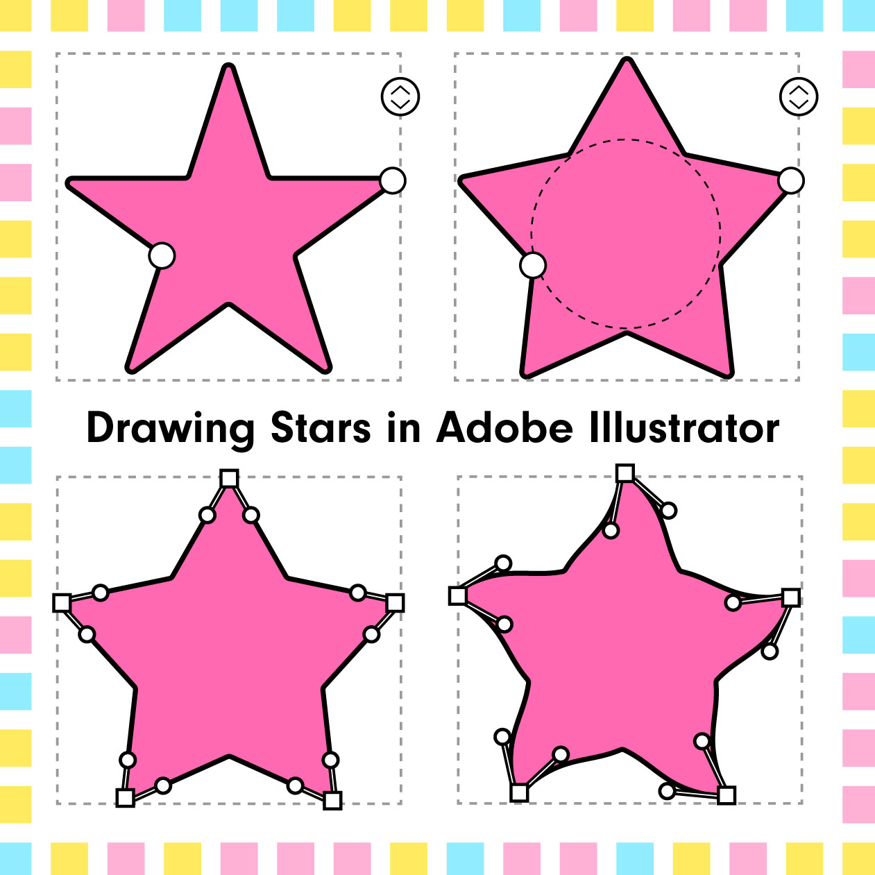 Drawing star shapes in Adobe Illustrator