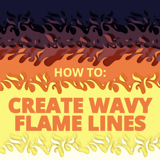 Create wavy flame lines in Adobe Illustrator